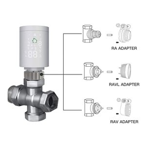 Válvula de Radiador Inalámbrica ZigBee, Termostato con Batería, Compatible con Alexa y Google Home, Calefactor Inteligente para el Hogar - Product Image 1