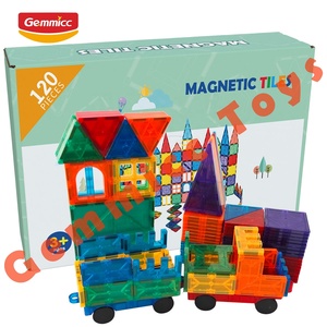 Gemmicc fábrica Real juguete de bloques de construcción educativos magnéticos 60 piezas <span class=keywords><strong>100</strong></span> piezas 120 piezas 3D chico juego de azulejos magnéticos - Product Image 5