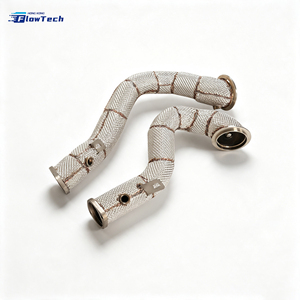 Tubería de escape de acero inoxidable 304 de alta calidad para BMW 335i 135i N54 3.0T Twin Turbo de alto flujo, ajuste directo con escudo térmico - Product Image 3