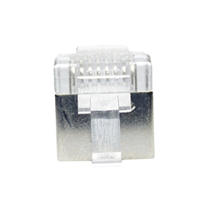 Conector Modular RJ45 Fangbei RG45 Cat5 Cat6 8P8C para Red Ethernet, Adaptador FTP STP Blindado, Chapado en Oro, Transparente, Macho/Hembra - Product Image 6