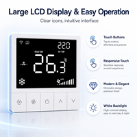 Termostato Digital para Aire Acondicionado Central, con Salida de 0-10v, 100V-240V, 5A, Válvula Moduladora de Ventilador EC, para Sistemas HVAC