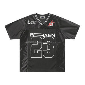 Maillot de sport rétro personnalisé avec logo, manches courtes, respirant, anti-UV, séchage rapide, streetwear tendance, coupe ample pour couple - Product Image 4
