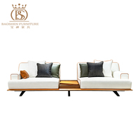 Ensemble de canapés blancs BS Foshan Factory, 3 places, table basse, design moderne, meubles de salon pour villa, salon de luxe