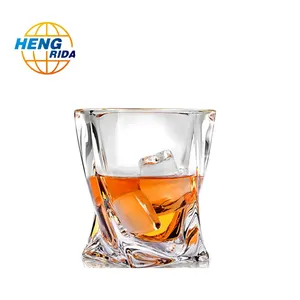 Vaso de cristal sin plomo para whisky, vino, zumo, agua, vaso de beber, 300ml, logo personalizado, alta calidad