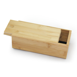 Caja Rectangular de Madera para Gafas de Sol con Cajón Cubierto de Bambú - Product Image 4