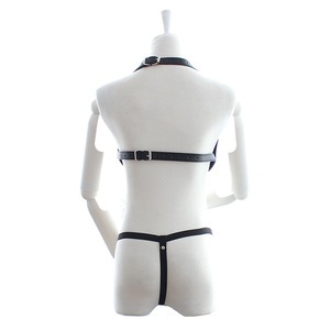 SM adulte en cuir ensemble de Lingerie poitrine nue Bondage Corset Sexy corps harnais érotique Lingerie adulte jouets pour femmes sexe - Product Image 4