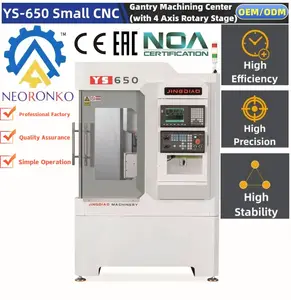 Yüksek hassasiyetli küçük CNC dikey işleme merkezi freze makinesi YS-650 3 eksenli işleme merkezi