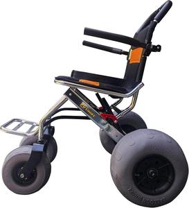 كرسي متحرك يدوي قابل للطي للشاطئ، كرسي متحرك محمول للشاطئ مع مقبض سحب - Product Image 2