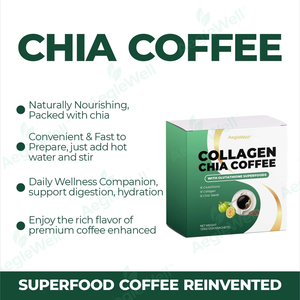 Pó de Café de Colágeno Chia Popular no Mercado dos EUA com Glutationa Superalimentos para Adultos Suplementos Nutricionais - Product Image 2