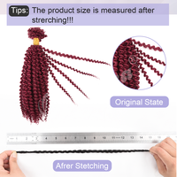 Originea Nouveauté Cheveux humains Remy Afro Kinky Ondulés Passion Bulk pour tresses au crochet et coiffures Spring Twist 50 grammes