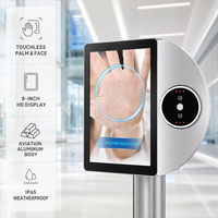 Terminal de Control de Acceso con Reconocimiento Facial y de Palma de la Mano de 8 Pulgadas, Sistema Biométrico Impermeable IP65, WiFi, Wiegand, RS485