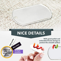 Collier de chien étiquettes d'identification pour étiquettes faites sur mesure personnalisé en gros pas cher en acier inoxydable Sublimation blanc Dogtag tactique étiquette de chien