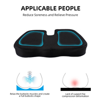 Confort médecin recommandé Coccyx mousse à mémoire de forme oreiller lombaire et coussin de siège coccyx soulagement de la douleur pour bureau voiture avion chaises