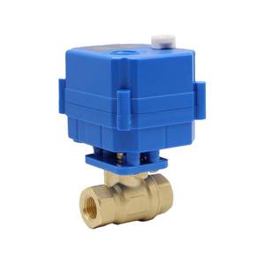 Mini-vanne à bille électrique DN8 en laiton, commande manuelle, 5V 12V 24V 220V, vanne de vidange de qualité alimentaire, solénoïde, matériau en cuivre - Product Image 1