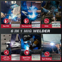 ARCCAPTAIN MIG165 Pro 165A 120V/240V Machine à souder MIG à commande par application pour l'aluminium, machine à souder multi-processus 6-en-1