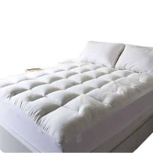 Protège-matelas matelassé en coton de bambou 300TC respirant tricoté avec poches profondes, housse de matelas ajustée, <span class=keywords><strong>surmatelas</strong></span> King Size - Product Image 1
