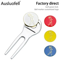 Outil de réparation de golf de haute qualité avec logo gravé, fourche à divots en métal durable