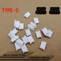Prise en silicone anti-poussière pour port USB Type-C femelle, prise en silicone MicroUSB Android, vente en gros promotionnelle, prise pour téléphone portable