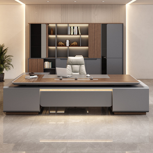 Muebles Modernos para Oficina en Casa, Escritorio de Estilo Mid-Century con Lámpara Magnética Recargable para Computadora, Diseño Elegante para Mayor Comodidad Laboral - Product Image 4