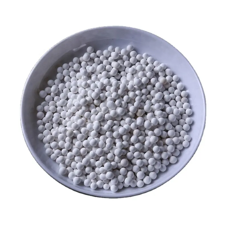 Peças sobressalentes de compressor de alumina ativada, agente auxiliar químico de esfera branca de carbono ativado de alta recompra de 3-5 mm Al2o3 0,40