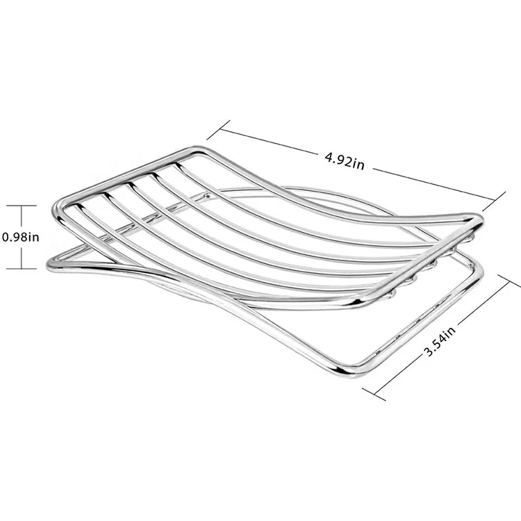 Lanejoy benutzer definierte Draht nachhaltige quadratische Seifens chale Box halter Öko Küche Lager regal Seifensc halen Abfluss