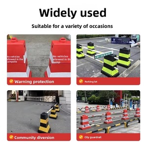 Poteaux de signalisation anti-collision essentiels en matériau PE réfléchissant, haute visibilité pour la sécurité routière nocturne - Product Image 4