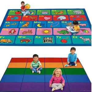 Thick large flying chess carpet kindergarten cartoon puzzle parent-child game mat children crawling floor mat climbing mat