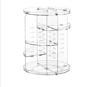360 Rotating Acrylic <b>Makeup</b> Organizer Cosmetic Storage <b>Box</b> for Skincare Lipstick & More - Perfect for Dorms & Bathroom Vanity - Product Image 1
