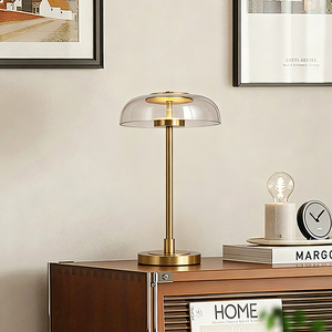 Copper Nordic Modern Minimalist Glass Desk Lamp Luxury Decorative <b>Table</b> Light Bedroom <b>Bedside</b> <b>LED</b> <b>Table</b> Lamp - Product Image 2