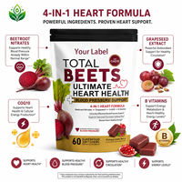Comprimés à croquer de nitrate de betterave avec 200 mg de nitrates, 95 % de proanthocyanidines, CoQ10, folate, B12, 60 comprimés à croquer