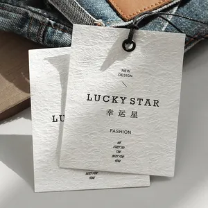 Luxury Custom Logo Clothing Tags Green Card Clothes Label Special Paper Hang Tags T-shirt, jacket business Recyclable tags