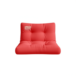 Cojín de tela para paleta, rojo, 23.6"x23.6"x4.7", para exteriores, resistente al agua, acolchado, cuadrado - Product Image 1