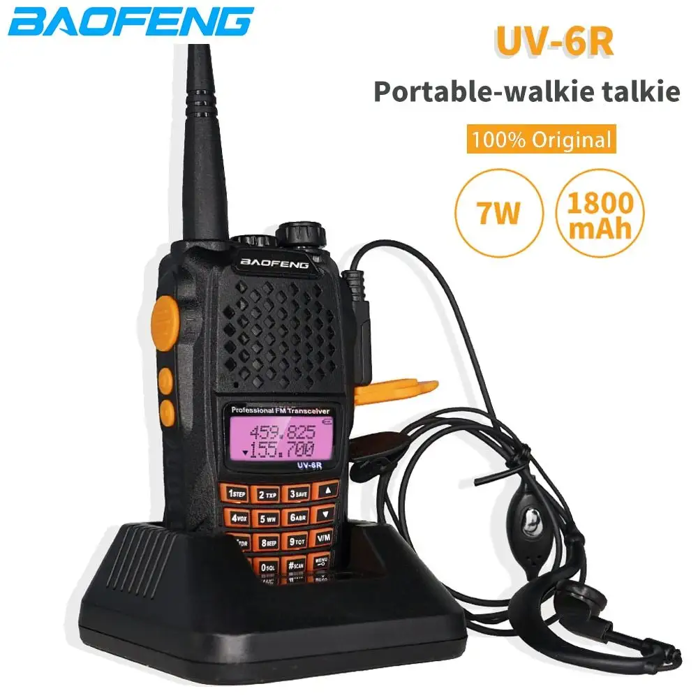7W UV-6R Baofeng Rádio Amador Barato Transceptor VHF/UHF Calhar Talky Dual Band Baofeng Rádio Em Dois Sentidos UV6R