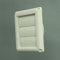 Chine usine 4 5 6 pouces blanc fixe capot à persiennes PP échappement gravité Grille évent couverture CVC systèmes pièces (FS-HS4W)