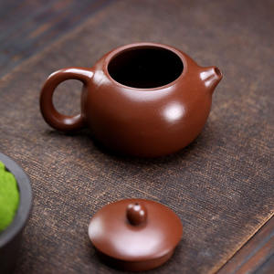 Juego de té de arcilla púrpura chino Xishi Zisha Hu con dibujo Juego de té de grano púrpura de Yixing Jiangsu - Product Image 4