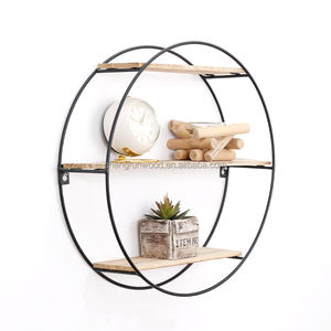 Estante Flotante de Pared Antiguo, Estantes Decorativos de Madera para Macetas, para Spa de Belleza o Salón de Belleza, Tienda Minorista - Product Image 5