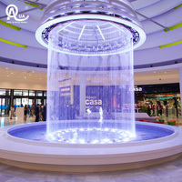 Water Crown 2026 Rideau d'eau numérique programmable DMX512 RGB LED en acier inoxydable de haute qualité, taille personnalisée