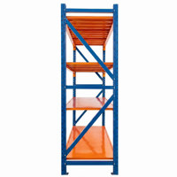 Étagères métalliques robustes à 4 niveaux, système de rayonnage en acier personnalisé pour entrepôt, solution de stockage industrielle