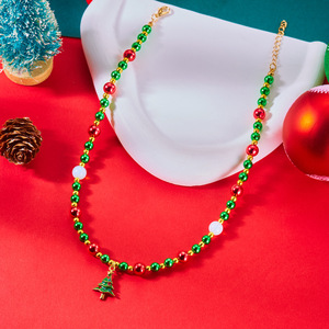 Nouvelles chaînes <span class=keywords><strong>de</strong></span> perles en alliage <span class=keywords><strong>de</strong></span> Noë<span class=keywords><strong>l</strong></span> pour femmes, style européen et américain, bijoux <span class=keywords><strong>de</strong></span> <span class=keywords><strong>vacances</strong></span> uniques et tendance, motif renne, bonhomme <span class=keywords><strong>de</strong></span> neige et cloche en forme <span class=keywords><strong>de</strong></span> goutte d'huile <span class=keywords><strong>de</strong></span> dessin animé - Product Image 3