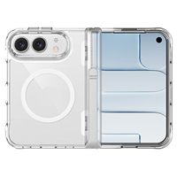 Étui de protection transparent avec aimant intégré et support pour téléphone pour iPhone 18 Duo
