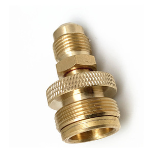 Brass 3/8 Male Flare To 1LB Gas Cylinder Adapter For Camping <b>Stove</b> Portable Outdoor Use - Product Image 2