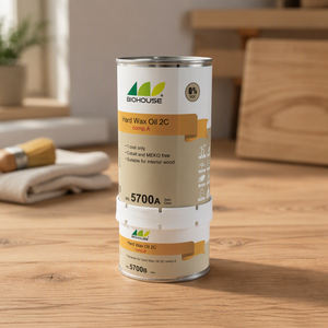 Biohouse 5700 2C 0.35L (0.275+0.075) Vernice per Interni Fai-da-Te a Base d'Olio per Legno, Asciugatura UV, Basso Odore, Oli Naturali e Cere, Finitura Satinata - Product Image 3