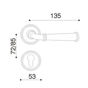 Set Maniglia e Serratura di Lusso <span class=keywords><strong>per</strong></span> <span class=keywords><strong>Porta</strong></span> Francese in Legno Massello, con Serratura a Mortasa in Ottone <span class=keywords><strong>per</strong></span> Privacy e Passaggio - Product Image 6