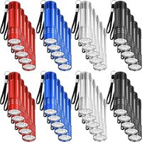 Lampe de poche pas chère, cadeau, mini lampe de poche à 9 LED, en alliage d'aluminium, lampe de poche portable, projecteur avec logo personnalisé