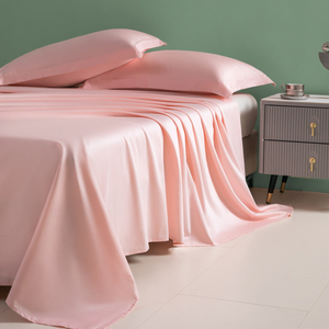 Ensemble de literie en coton confort personnalisé 4 pièces 100% certifié 300T Queen & King tailles draps cousus marron en gros - Product Image 3