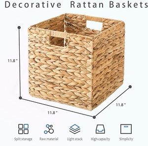 Cesta de Almacenamiento Tejida a Mano, 100% Algodón Ecológico, Diseño Moderno y Personalizado, con Asas, Multiusos, para Ropa, Lavandería y Alimentos - Product Image 2