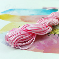 Cordon en nylon satiné de 1 mm pour bracelets Shambala, cordon pour nœuds chinois, cordon en soie synthétique satinée pour bijoux