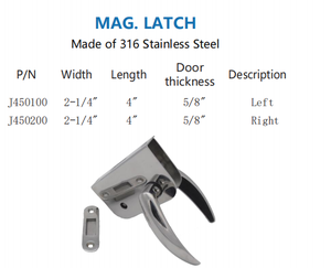 FOYO Loquet magnétique en acier inoxydable 316, nouveau matériel <span class=keywords><strong>marin</strong></span>, serrure et poignée, accessoires de montage pour bateau - Product Image 6