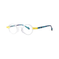 Montures optiques rondes en acétate tendance, montures de lunettes vintage au design unique, vente en gros