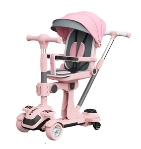 Yeni 2-8 yaşındaki çocuk scooter'i Pedal kasnak altı-in-one kaykay katlanabilir üç tekerlekli açık kullanım yapılmış plastik çelik alaşım - Product Image 4